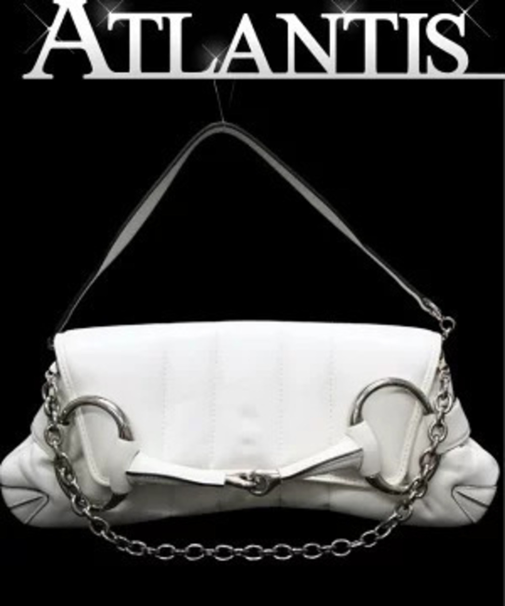 Gucci Horsebit Chain Shoulder Bag Leather White